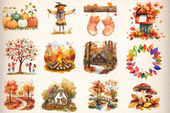 Autumn Clip Art Clipart Bundle - CraftNest - Digital Crafting and Art