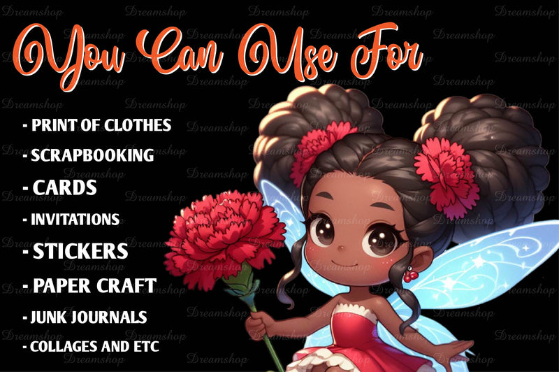 Cute Little Fairy Clipart Bundle - CraftNest - Digital Crafting and Art