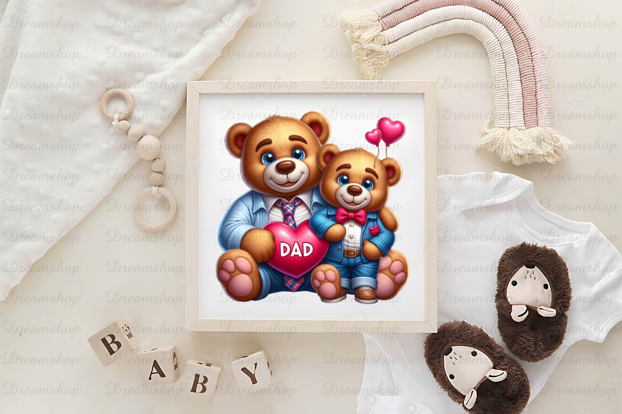 Father And Son Teddy Bear Clipart Bundle - CraftNest - Digital Crafting and Art