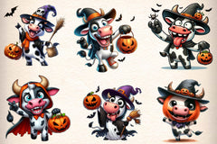 Halloween Cow Clipart Bundle - CraftNest - Digital Crafting and Art