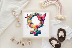 Woman Power Emblem Clipart Bundle - CraftNest - Digital Crafting and Art