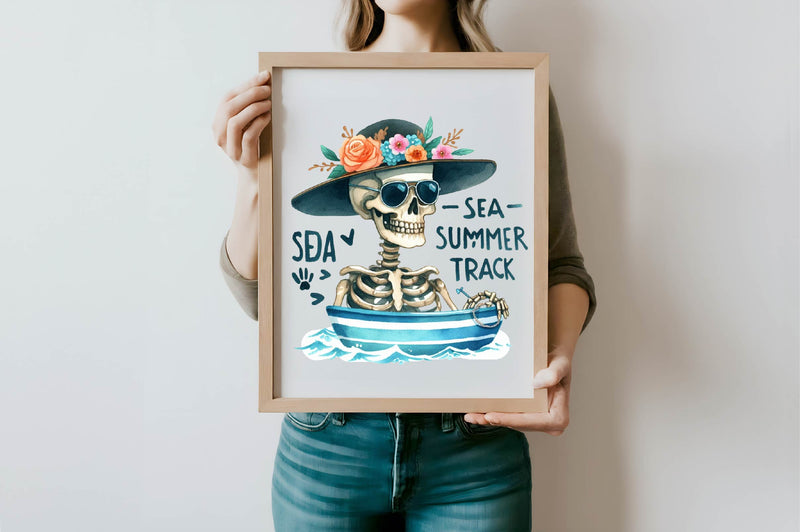 Funny Skeleton Sayings Summer Clipart Bundle - CraftNest - Digital Crafting and Art