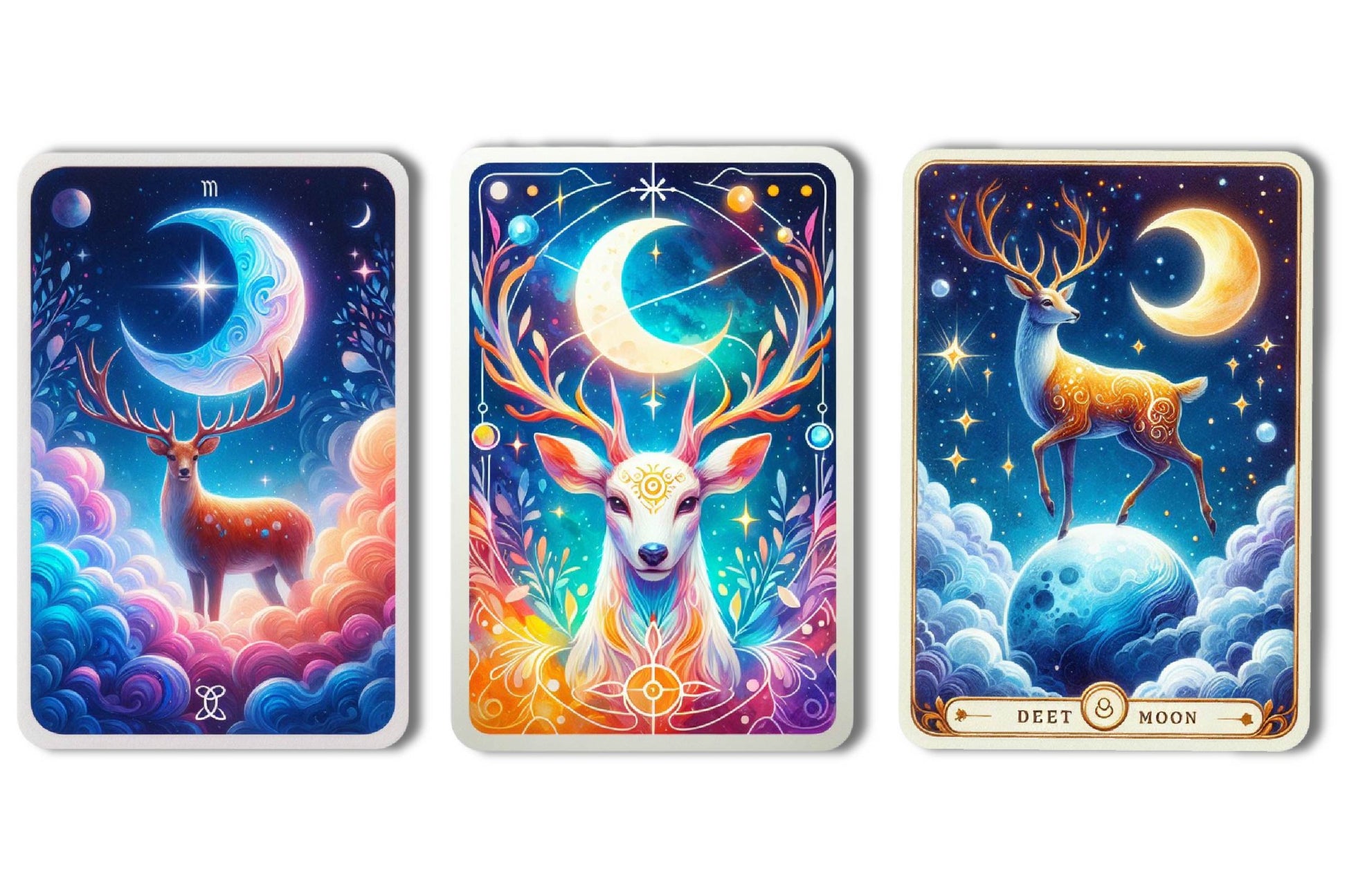 Magic And Celestial Deer Tarot Card Clipart Bundle - CraftNest - Digital Crafting and Art