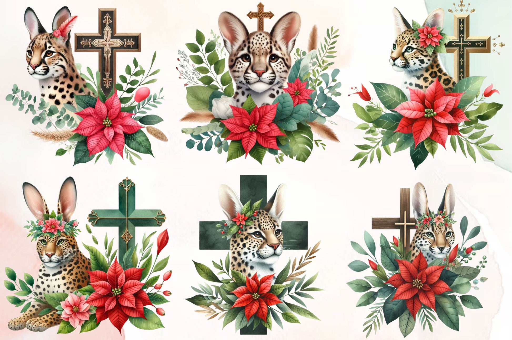 Leopard Cross Clipart Bundle - CraftNest - Digital Crafting and Art