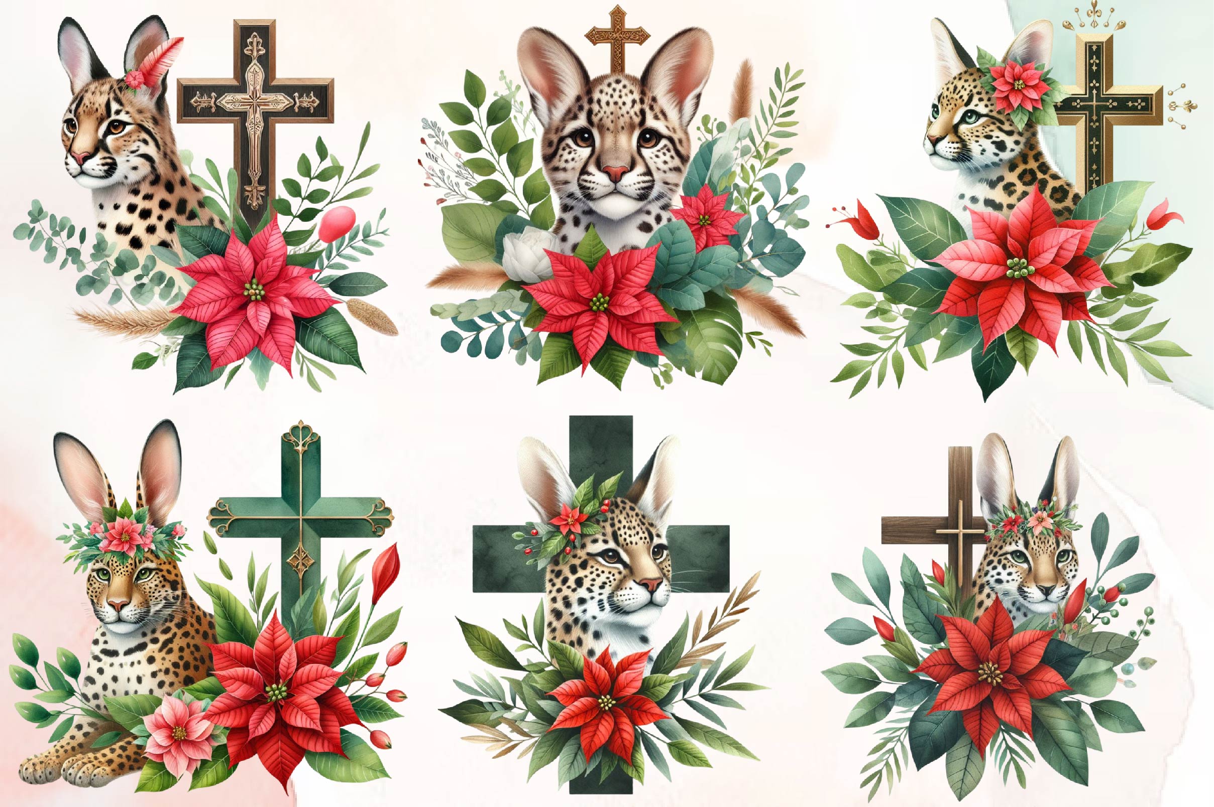Leopard Cross Clipart Bundle - CraftNest - Digital Crafting and Art