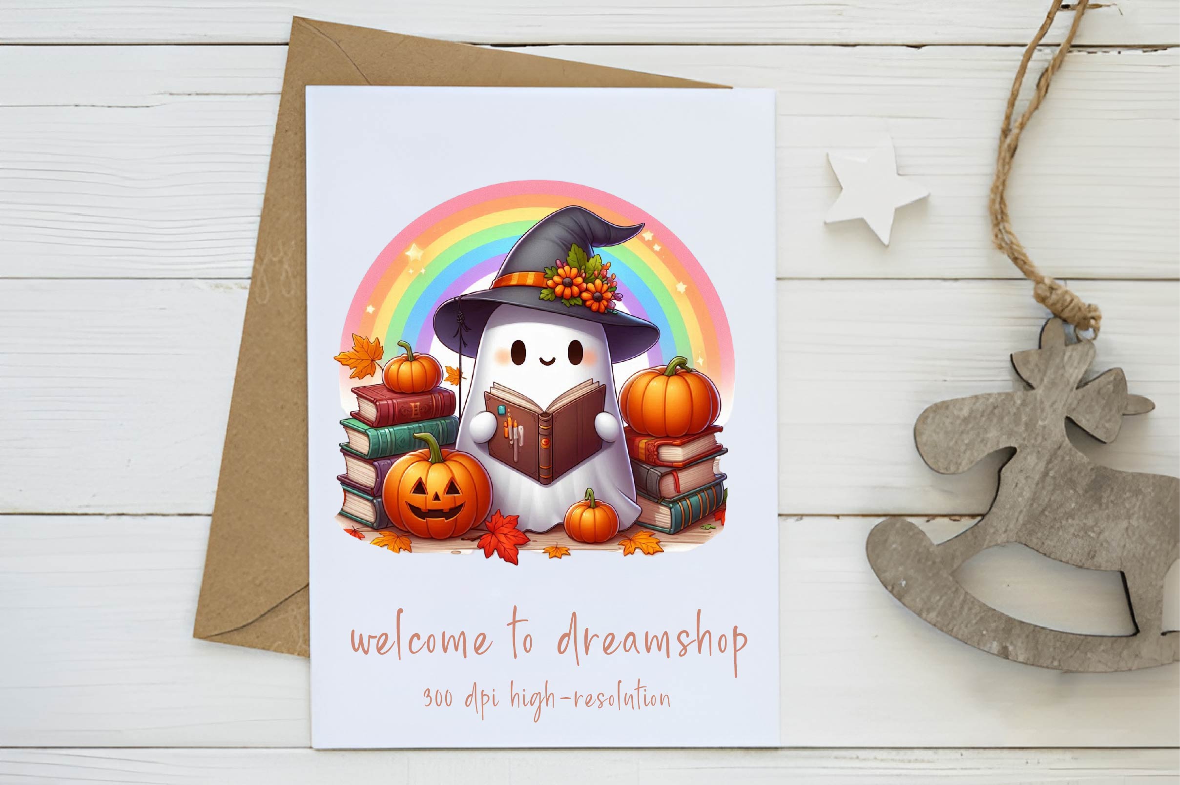 Ghost Reading A Book Clipart Bundle - CraftNest - Digital Crafting and Art