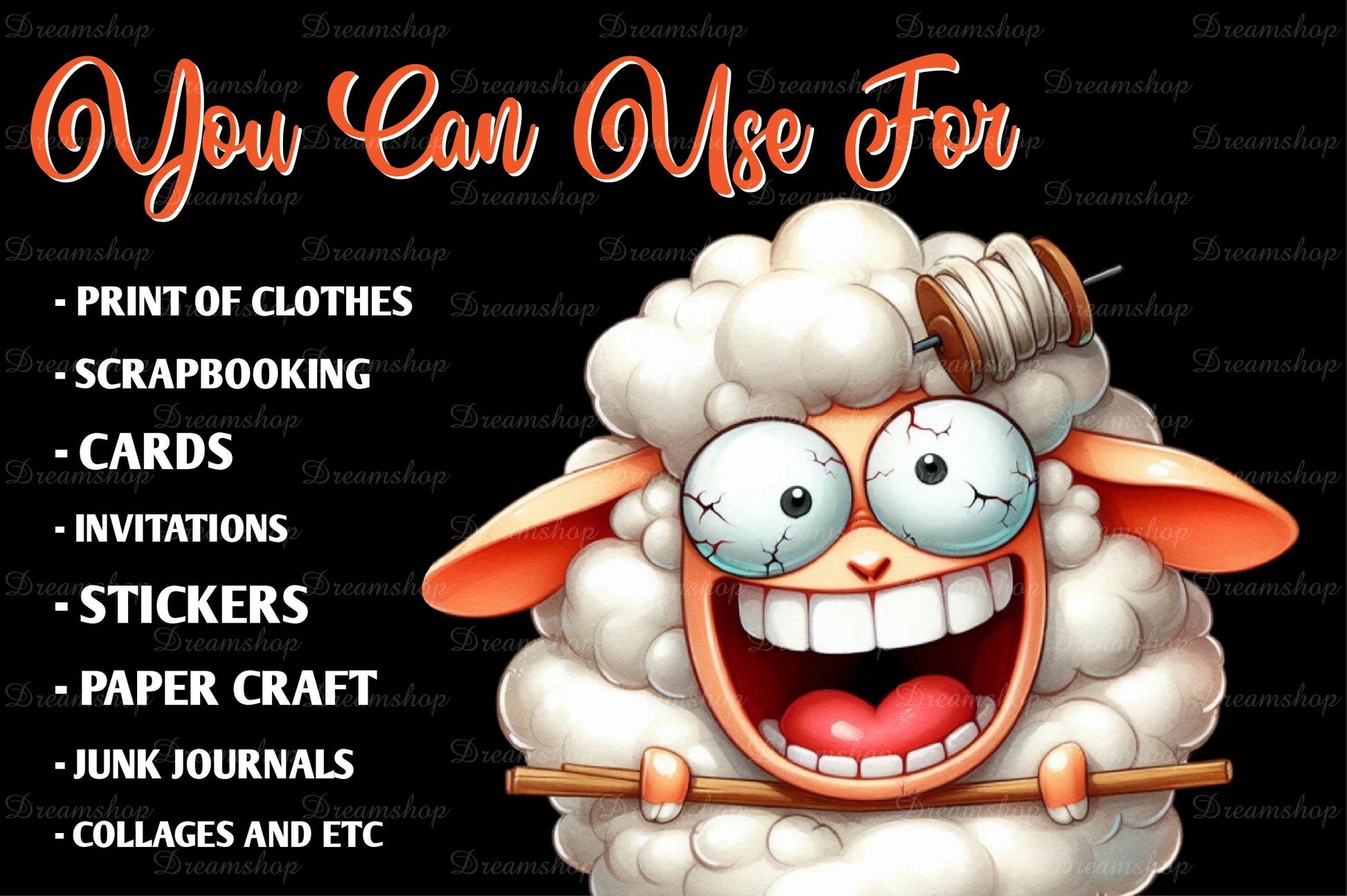 Cute Sheep Funny Sheep Clipart Bundle - CraftNest - Digital Crafting and Art