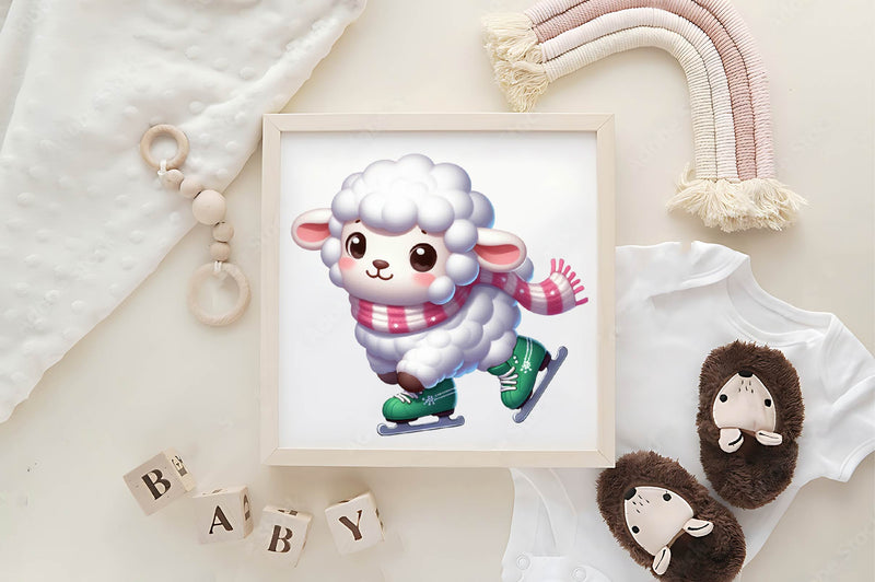 Baby Animals Skating Clipart Bundle - CraftNest - Digital Crafting and Art