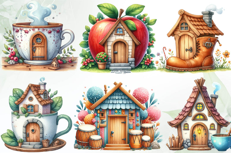 Bunny House Clipart Bundle - CraftNest - Digital Crafting and Art