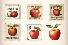 Vintage Apple Clipart Bundle - CraftNest - Digital Crafting and Art