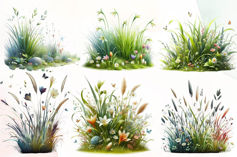 Grass Clipart Bundle - CraftNest - Digital Crafting and Art