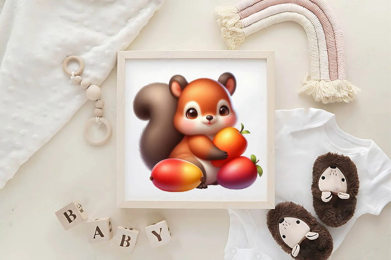 Cute Squirrels Clipart Bundle - CraftNest - Digital Crafting and Art