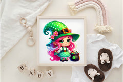 St Patricks Day Gnome Girl Clipart Bundle - CraftNest - Digital Crafting and Art