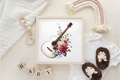 Floral Guitars Clipart Bundle - CraftNest - Digital Crafting and Art