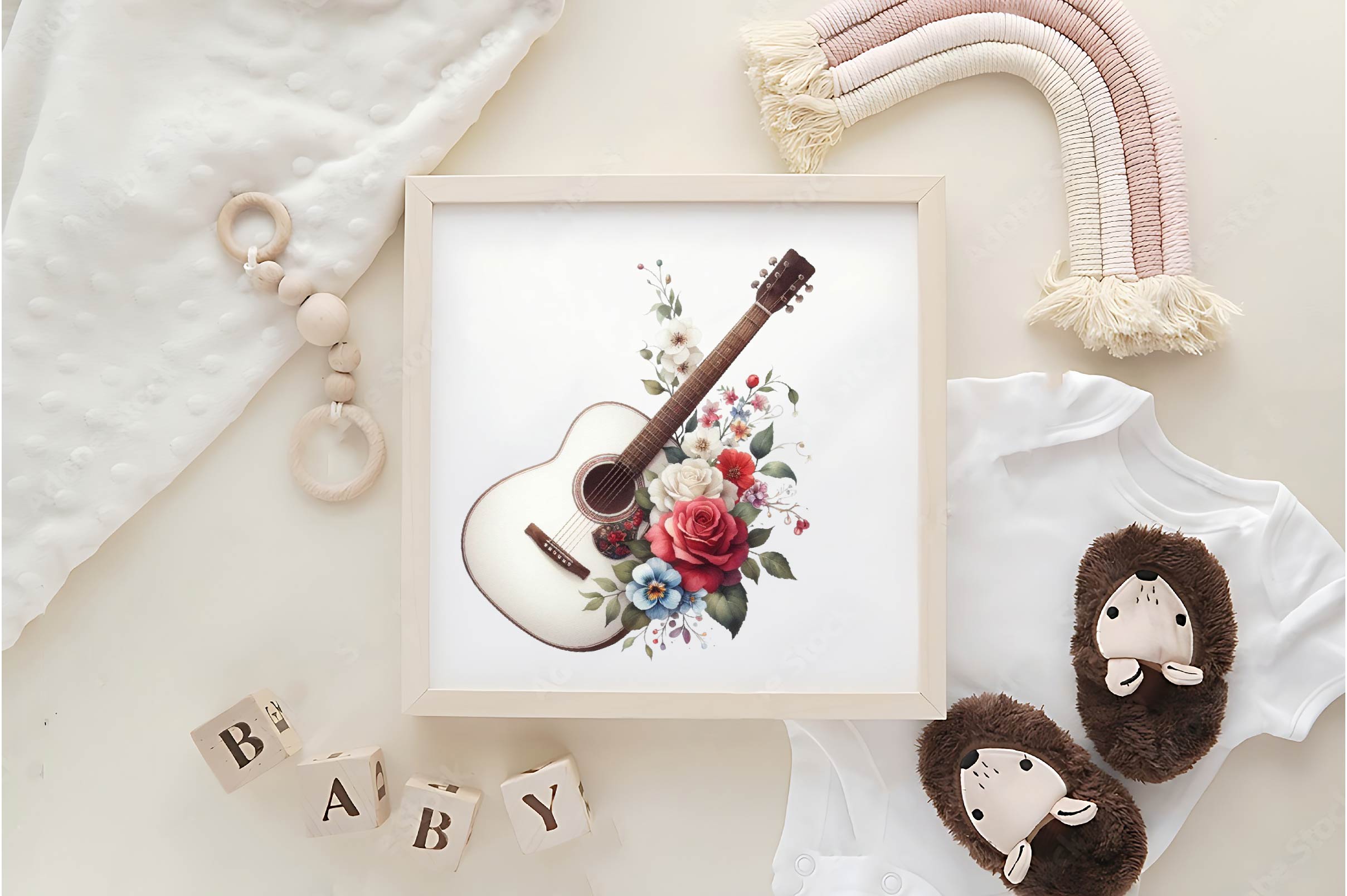 Floral Guitars Clipart Bundle - CraftNest - Digital Crafting and Art