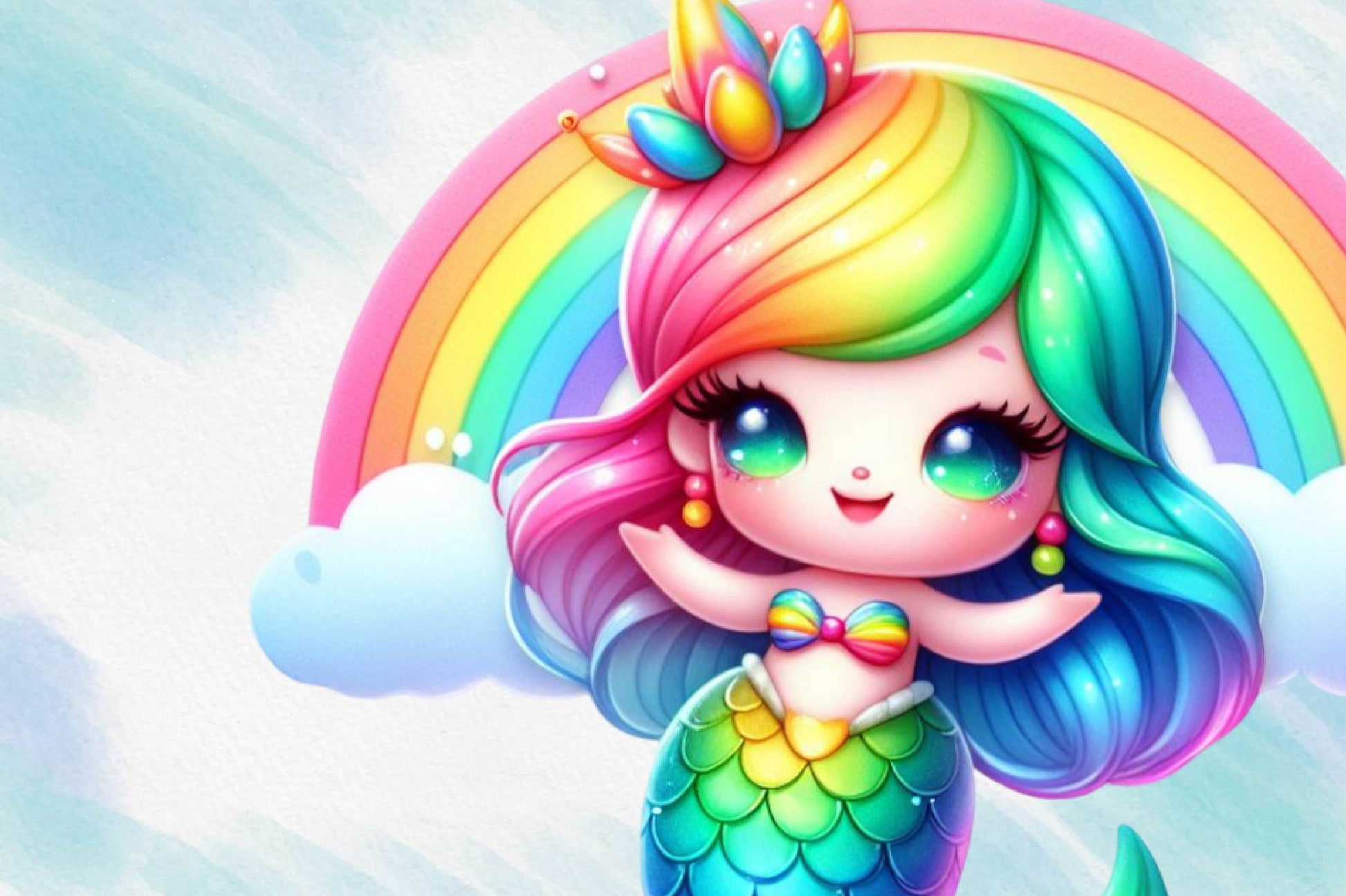 Cute Mermaid Clipart Bundle - CraftNest - Digital Crafting and Art