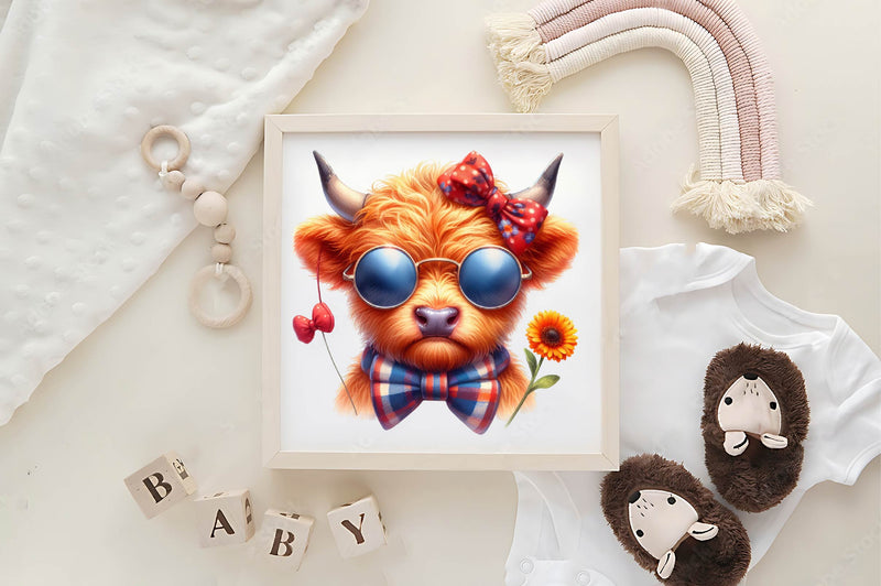 Cute Highland Cows Clipart Bundle - CraftNest - Digital Crafting and Art