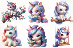 Cute Unicorn Clipart Bundle 2 - CraftNest - Digital Crafting and Art