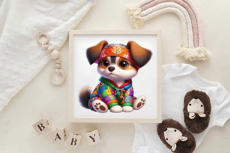 Cute Patchwork Dog Clipart Bundle - CraftNest - Digital Crafting and Art