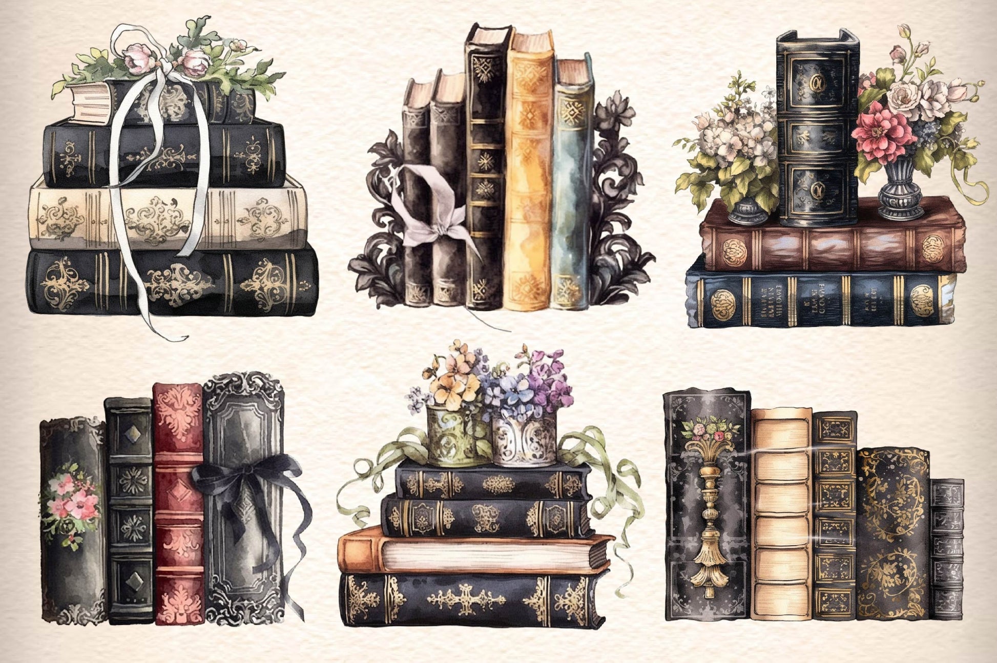 Victorian Books Clipart Bundle - CraftNest - Digital Crafting and Art