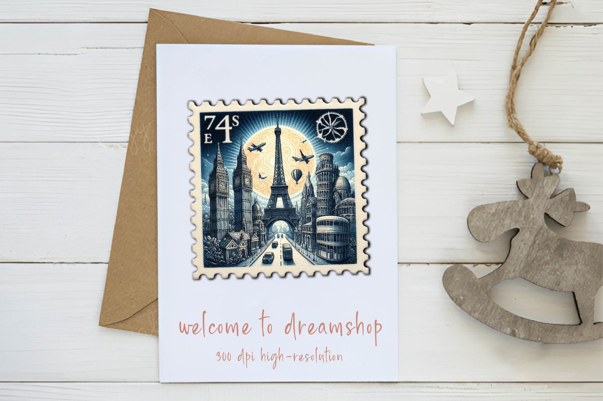 Travel Postage Stamp Clipart Bundle - CraftNest - Digital Crafting and Art