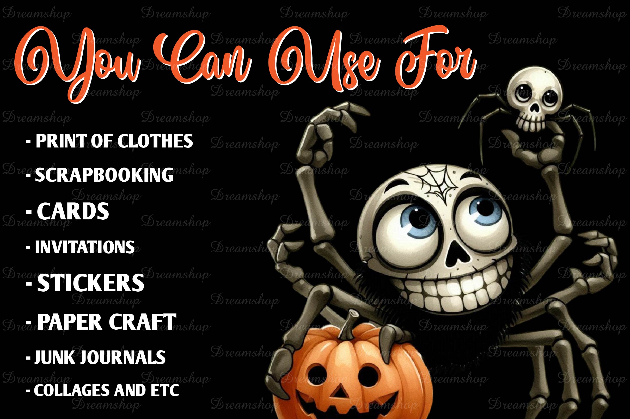 Halloween Funny Spider Clipart Bundle - CraftNest - Digital Crafting and Art
