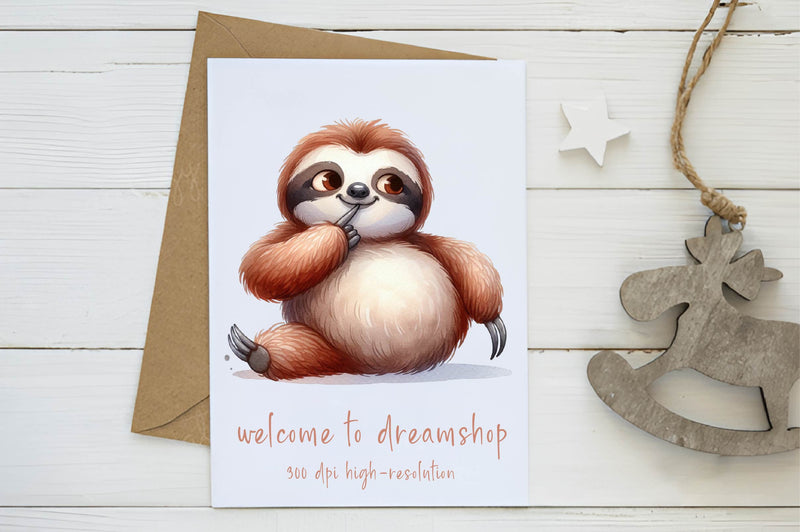 Funny Sloth Clipart Bundle - CraftNest - Digital Crafting and Art