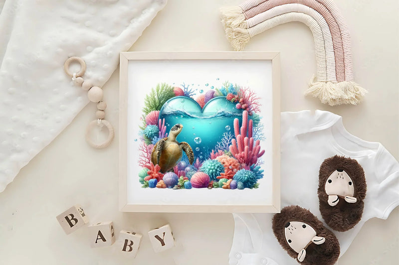 Heart Shaped Turtle Clipart Bundle - CraftNest - Digital Crafting and Art