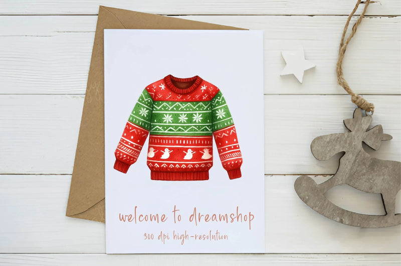 Christmas Sweater Clipart Bundle - CraftNest - Digital Crafting and Art