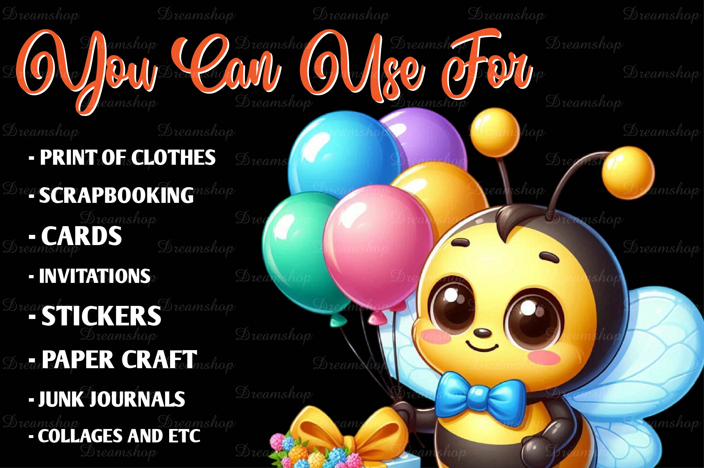 23 Cute Party Bee Clipart Bundle - CraftNest - Digital Crafting and Art