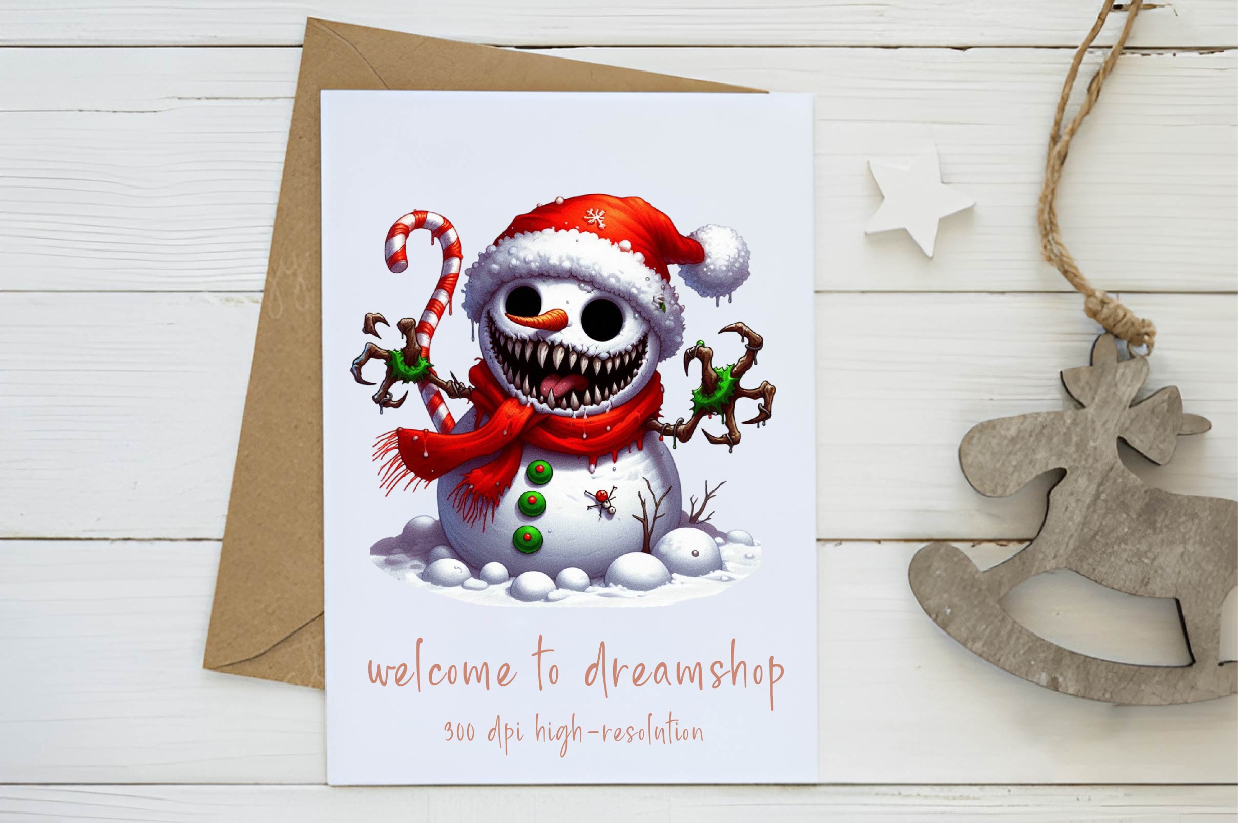 Christmas Scary Snowman Clipart Bundle - CraftNest - Digital Crafting and Art