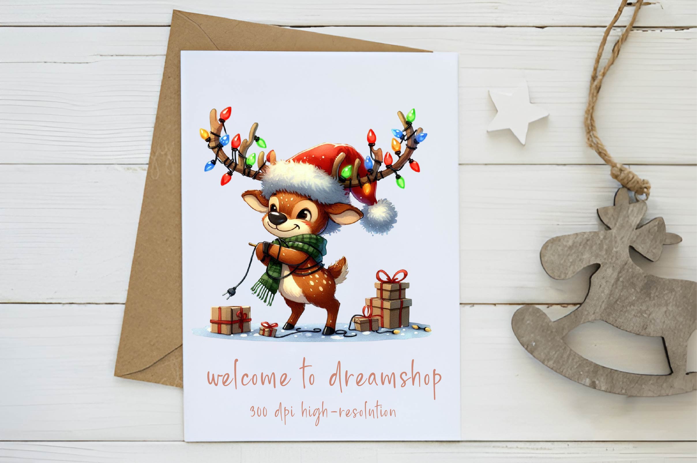 Christmas Deer Clipart Bundle 1 - CraftNest - Digital Crafting and Art