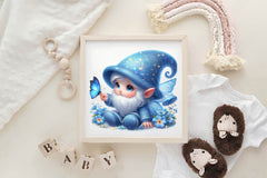 Cute Gnome With Butterfly Clipart Bundle - CraftNest - Digital Crafting and Art