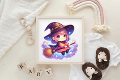 Cute Kawaii Chibi Witch Clipart Bundle - CraftNest - Digital Crafting and Art