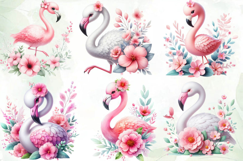 Mothers Day Flamingo Clipart Bundle - CraftNest - Digital Crafting and Art