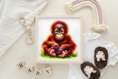 Cute Orangutan Clipart Bundle - CraftNest - Digital Crafting and Art