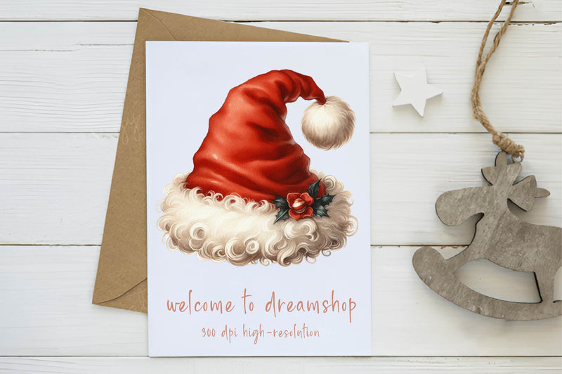 Antique Santa Hat Clipart Bundle - CraftNest - Digital Crafting and Art