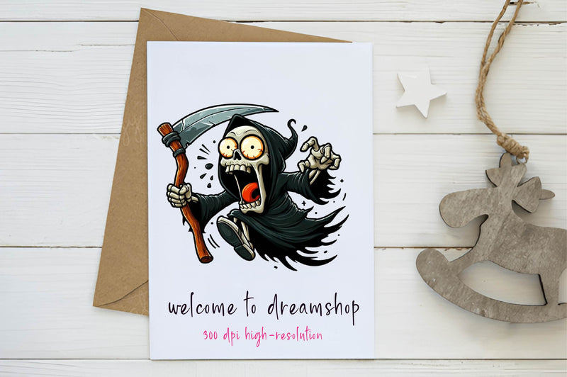 Halloween Funny Reaper Clipart Bundle - CraftNest - Digital Crafting and Art
