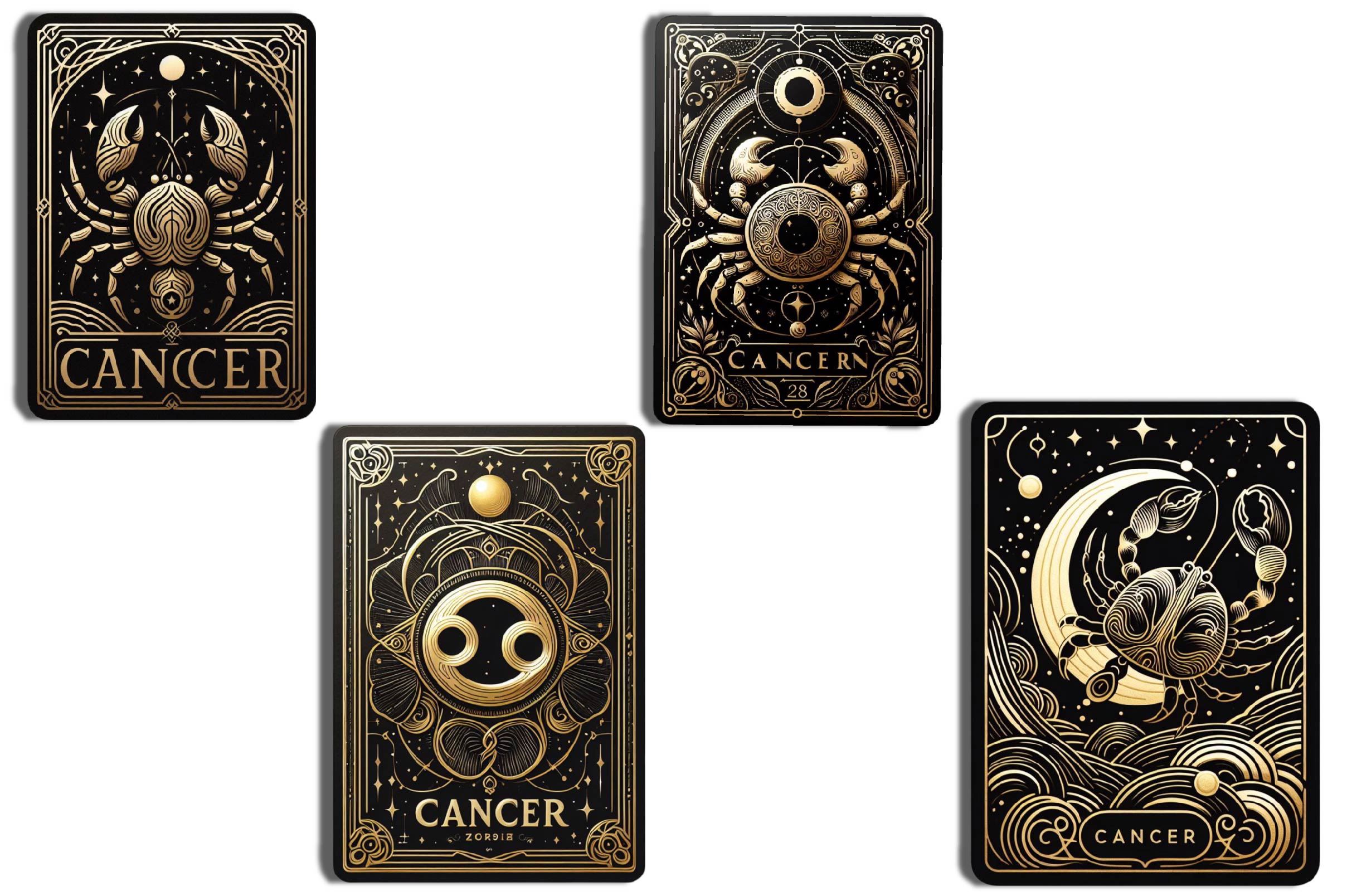 Cancer Zodiac Card Tarot Clipart Bundle - CraftNest - Digital Crafting and Art