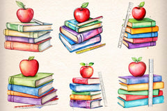 Books Stacks Clipart Bundle - CraftNest - Digital Crafting and Art
