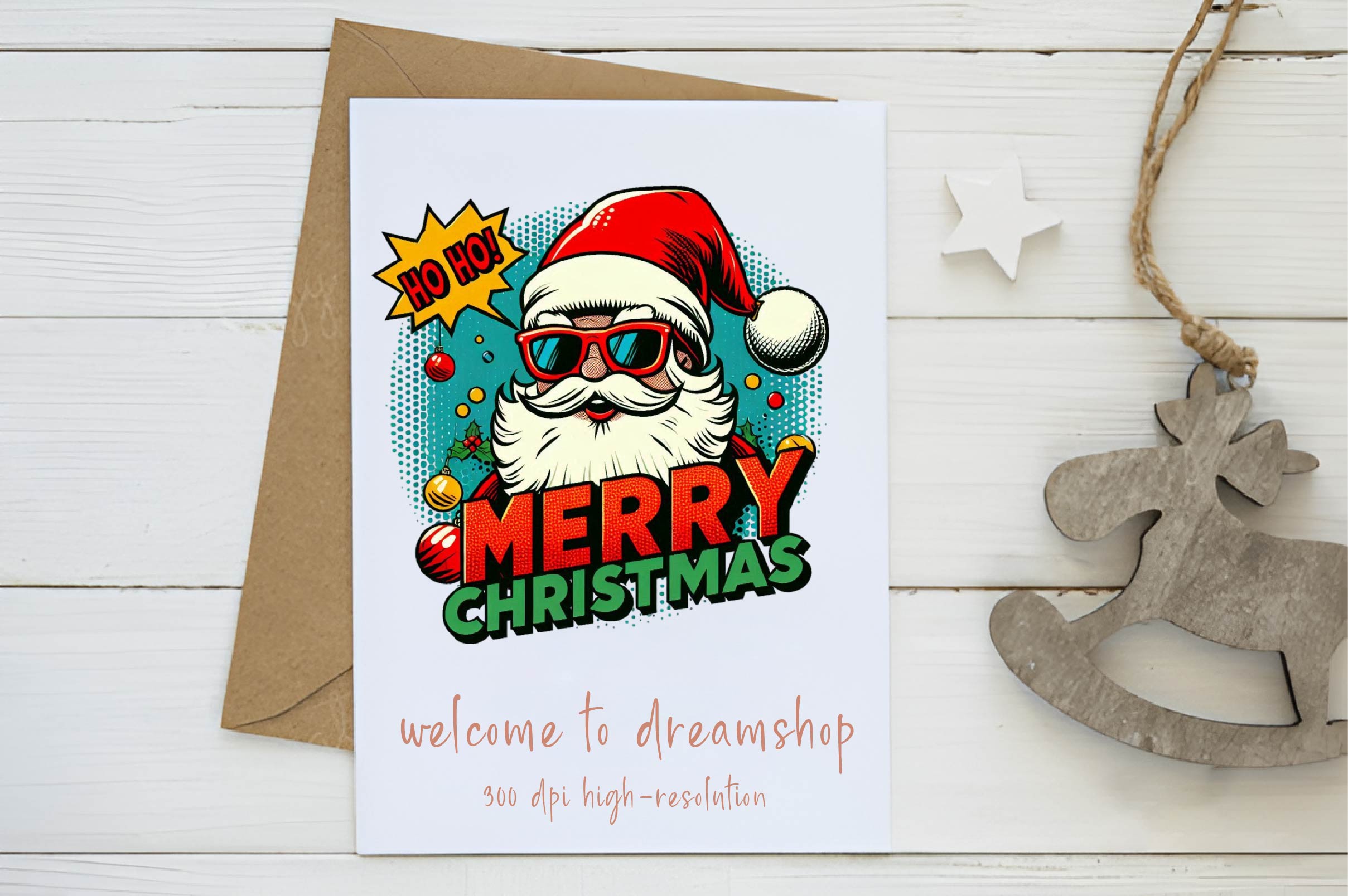 Retro Christmas Pop Art Clipart Bundle - CraftNest - Digital Crafting and Art