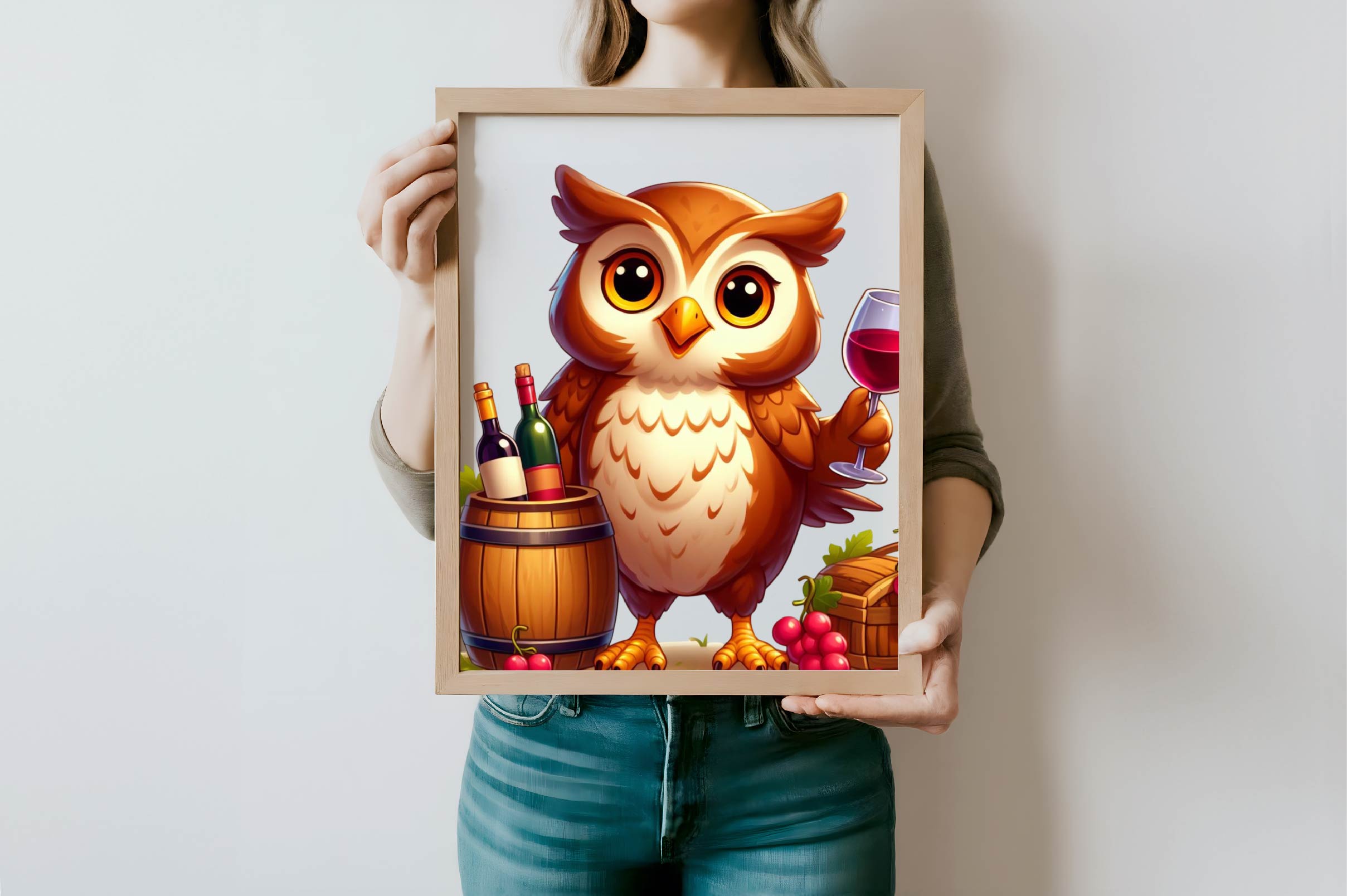 Wine Owl Clipart Bundle - CraftNest - Digital Crafting and Art