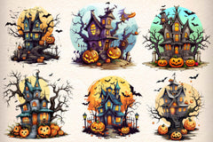 Scary Halloween Background Clipart Bundle - CraftNest - Digital Crafting and Art
