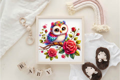 Floral Cute Owl Clipart Bundle - CraftNest - Digital Crafting and Art