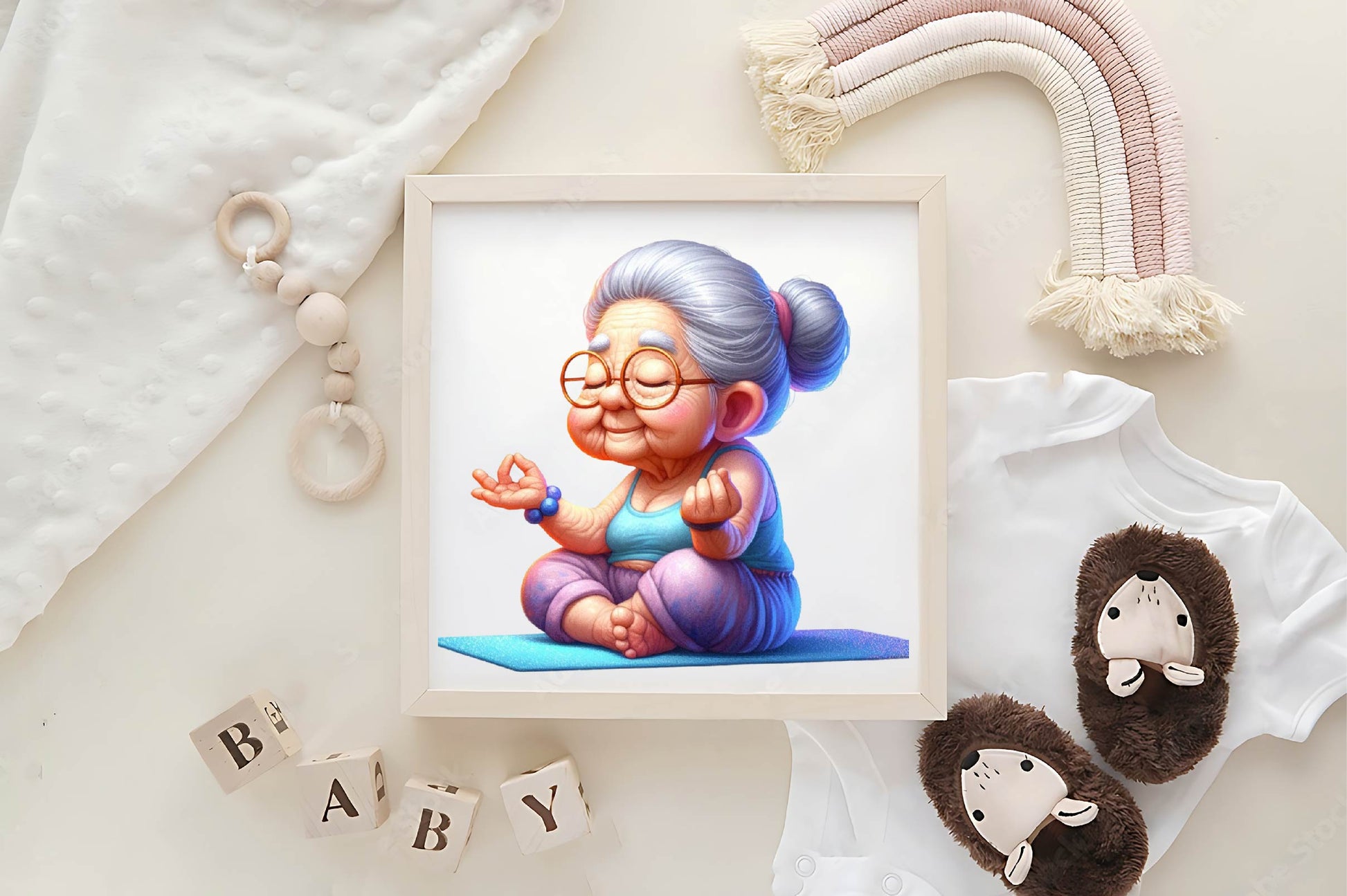 Funny Yoga Grandma Clipart Bundle - CraftNest - Digital Crafting and Art