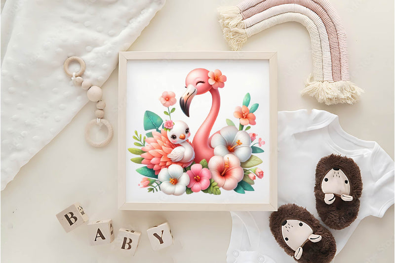 Little Princess Flamingo Clipart Bundle - CraftNest - Digital Crafting and Art