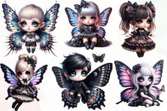 Cute Gothic Butterfly Clipart Bundle - CraftNest - Digital Crafting and Art