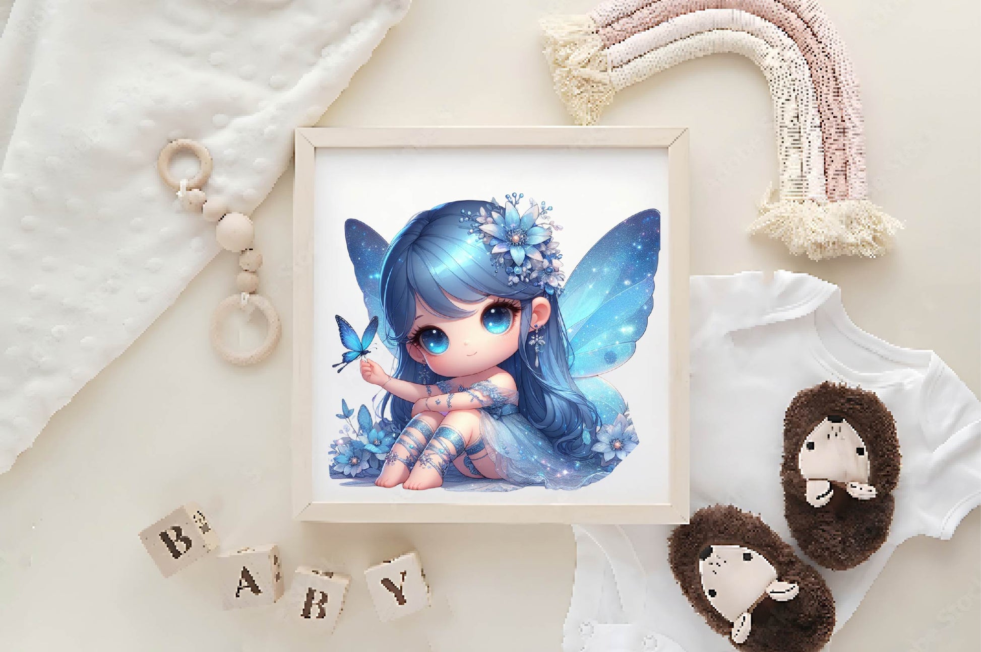 Cute Fairy With Butterfly Clipart Bundle - CraftNest - Digital Crafting and Art