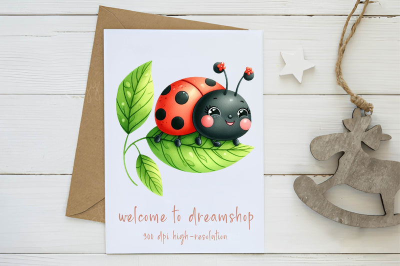 Happy Ladybug Clipart Bundle - CraftNest - Digital Crafting and Art