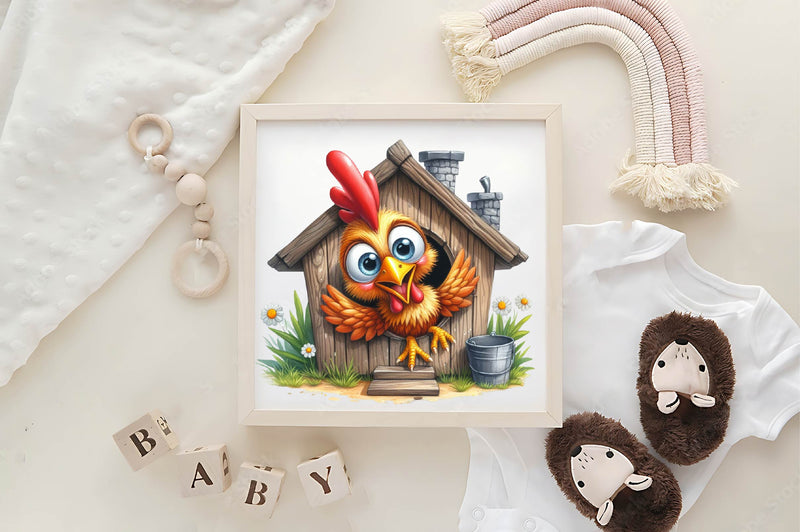 Farm Chicken Clipart Bundle - CraftNest - Digital Crafting and Art